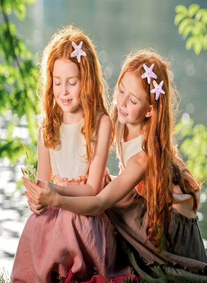 oruola مجموعة أورولا من 10 قطع من مشابك شعر حورية البحر، مشابك شعر نجم البحر، مشابك شعر نجم البحر اللامعة، إكسسوارات شعر مزينة بالترتر للشاطئ، مشبك شعر نجم البحر للنساء والفتيات، أداة تصفيف شعر لحفلات الزفاف على الشاطئ، متعدد الألوان - Image 2